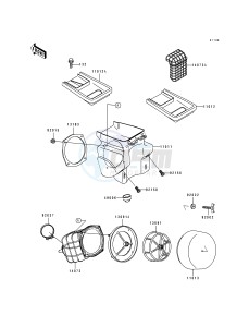 KDX 200 E [KDX200] (E1-E3) [KDX200] drawing AIR FILTER