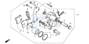 SK50M drawing FRONT BRAKE CALIPER