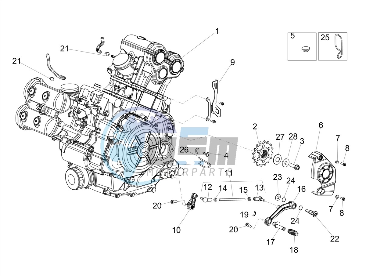 Engine-Completing part-Lever