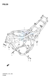 GSX650F (E21) Katana drawing FRAME