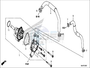 CB500FAH CB500F ED drawing WATER PUMP