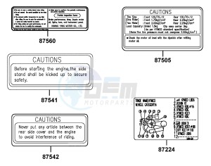 VITALITY 50 drawing Caution Label