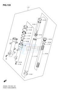 AN400 (E03) Burgman drawing FRONT FORK DAMPER (AN400ZAL1 E33)