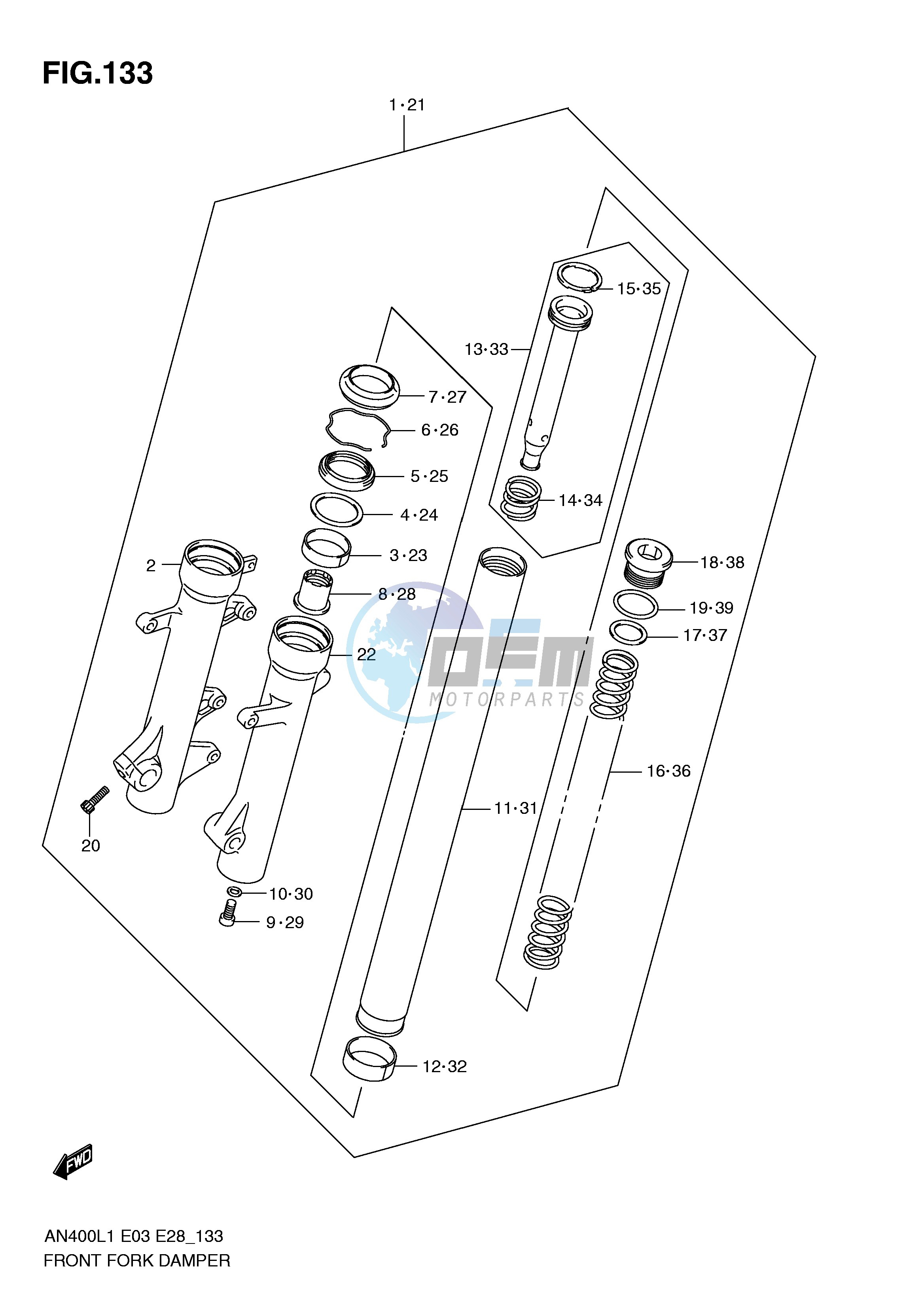 FRONT FORK DAMPER (AN400ZAL1 E33)