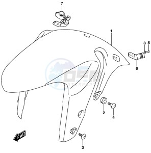 GSX-S750A drawing FRONT FENDER (GSX-S750ZAL8 E21)