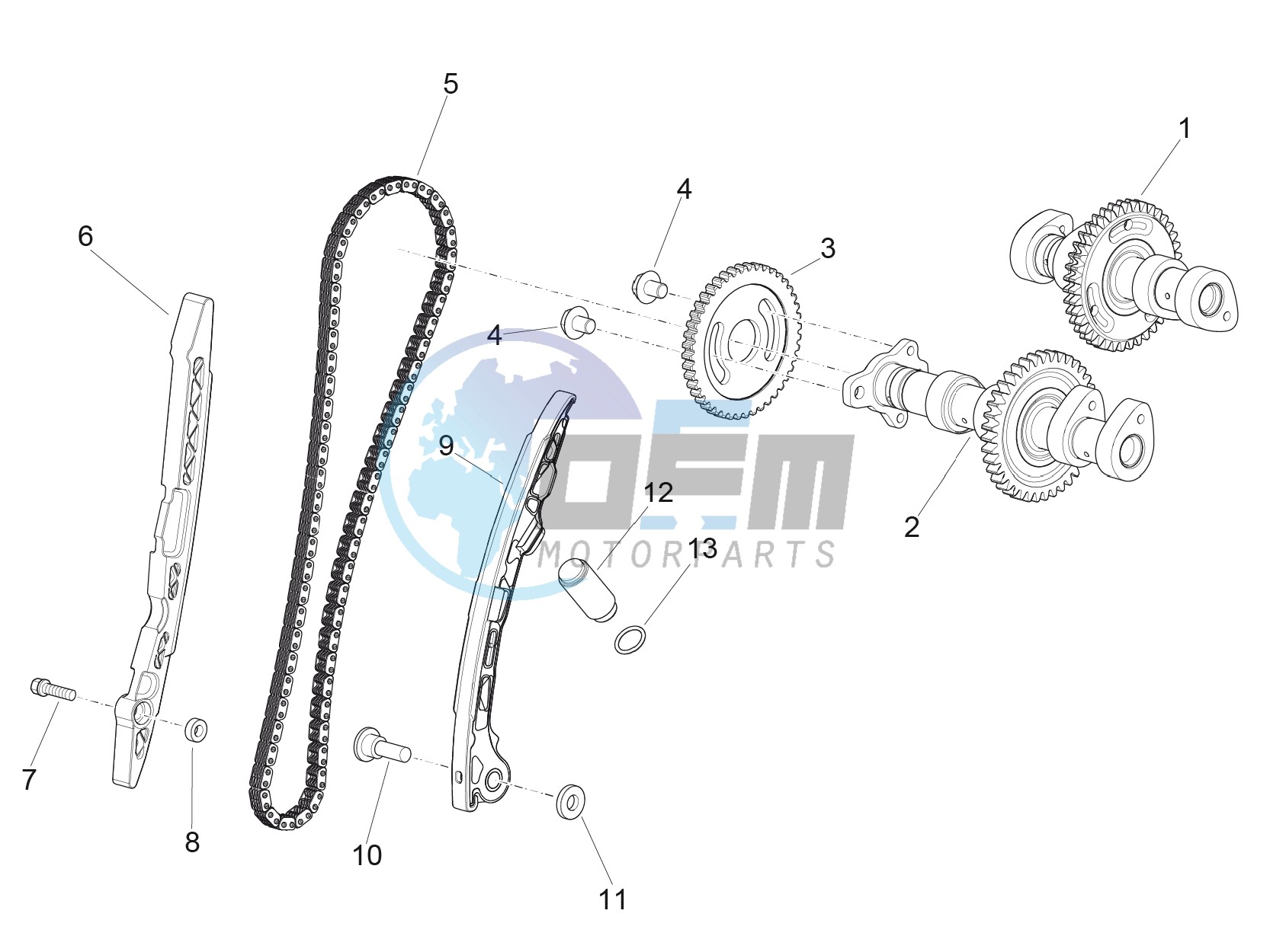 Rear cylinder timing system