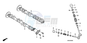 CBR600RA9 France - (F / ABS CMF) drawing CAMSHAFT/VALVE