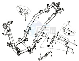 ALLO 50 45 KM/H L6 drawing FRAME / ENGINE MOUNT