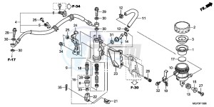 CBR1000RRE Fireblade 2ED drawing REAR BRAKE MASTER CYLINDER (CBR1000RR/ S)