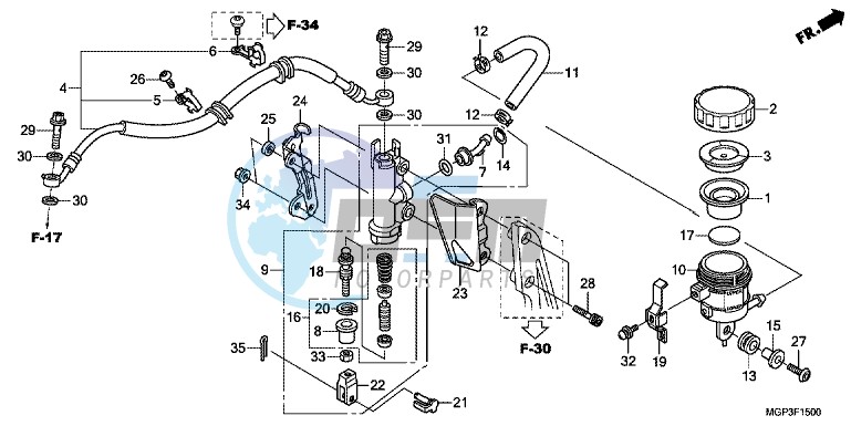 REAR BRAKE MASTER CYLINDER (CBR1000RR/ S)