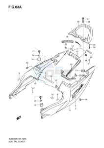 SV650S (E2) drawing SEAT TAIL COVER (SV650K9 UK9 AK9 UAK9)