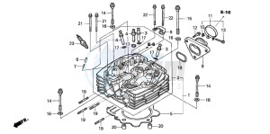 XR250R drawing CYLINDER HEAD