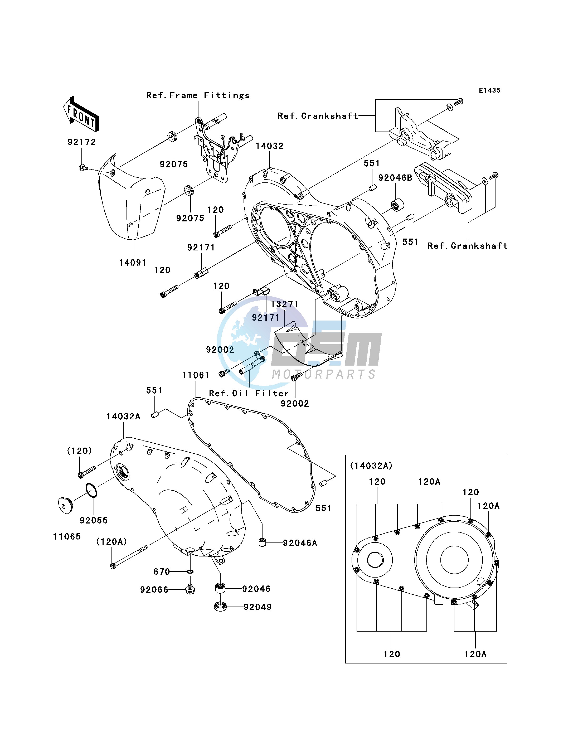 LEFT ENGINE COVER-- S- -