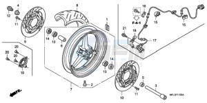 CBR1000RAA UK - (E / ABS MKH) drawing FRONT WHEEL