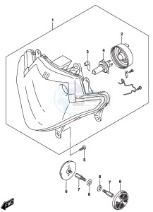 GSX-250RA drawing HEADLAMP