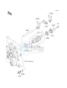 KLX 140 A [KLX140] (A8F-A9FA) A9FA drawing GEAR CHANGE DRUM_SHIFT FORK-- S- -