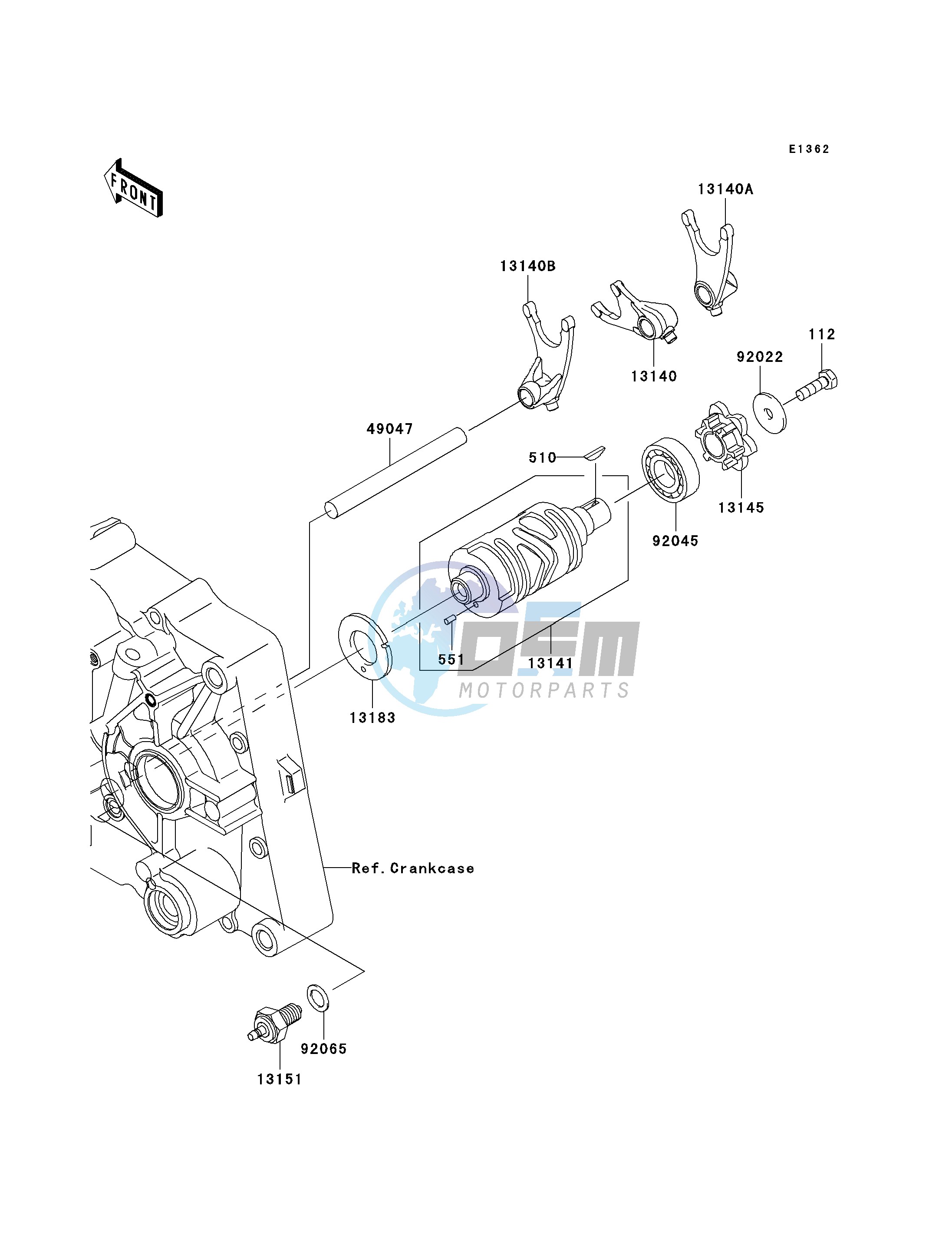 GEAR CHANGE DRUM_SHIFT FORK-- S- -