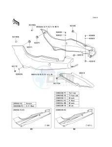 EX 500 D [NINJA 500R] (D6F-D9F) D7F drawing SIDE COVERS_CHAIN COVER