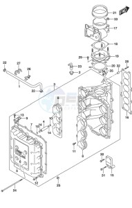 DF 250AP drawing Throttle Body