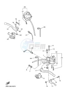 SR400 (2RD1) drawing HANDLE SWITCH & LEVER