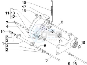 GTS 250 ABS drawing Swinging arm