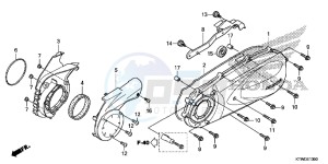 SH300RE SH300RE UK - (E) drawing LEFT CRANKCASE COVER