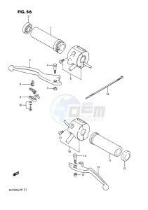 VS750GL (E1) INTRUDER drawing HANDLE SWITCH (MODEL F G H J)