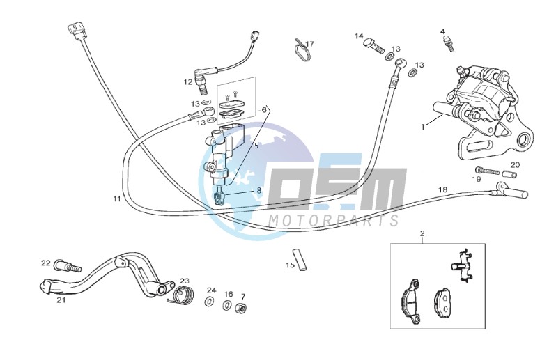 Rear brake system