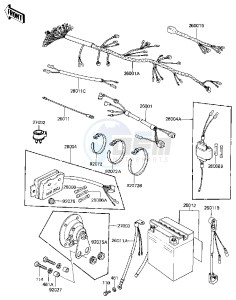 KZ 750 M [CSR TWIN] (M1) [CSR TWIN] drawing CHASSIS ELECTRICAL EQUIPMENT