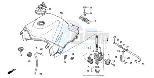 XL600V TRANSALP drawing FUEL TANK