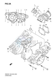 RM250 (E3-E28) drawing CRANKCASE (MODEL K3 K4 K5 K6)