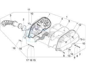 GTV 300 4T 4V ie Touring (USA) USA drawing Air filter