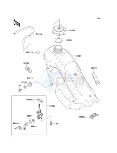 KDX200 H (H6F) 80 H6F drawing FUEL TANK