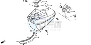 CT110 drawing FUEL TANK