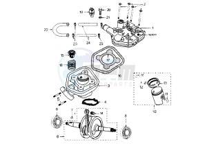 X–FIGHT - 50 cc drawing CYLINDER-HEAD-LIQUID COOLED