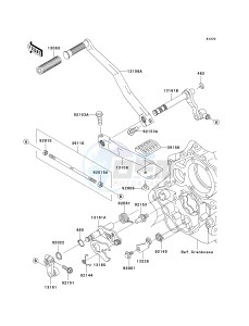 VN 1600 D [VULCAN 1600 NOMAD] (D6F-D8FA) D6F drawing GEAR CHANGE MECHANISM