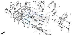 TRX450R drawing L. CRANKCASE COVER (TRX450R6,7,8/ER6,7,8)