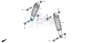 TRX250TM FOURTRAX RECON drawing FRONT CUSHION