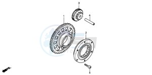 CBR900RR FIRE BLADE drawing STARTING CLUTCH