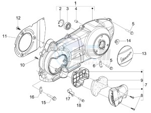 GTS 300 ie ABS (NAFTA) drawing Crankcase cover - Crankcase cooling