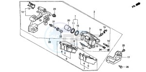 CR80R drawing REAR BRAKE PANEL (CR80RN/RP/RR)