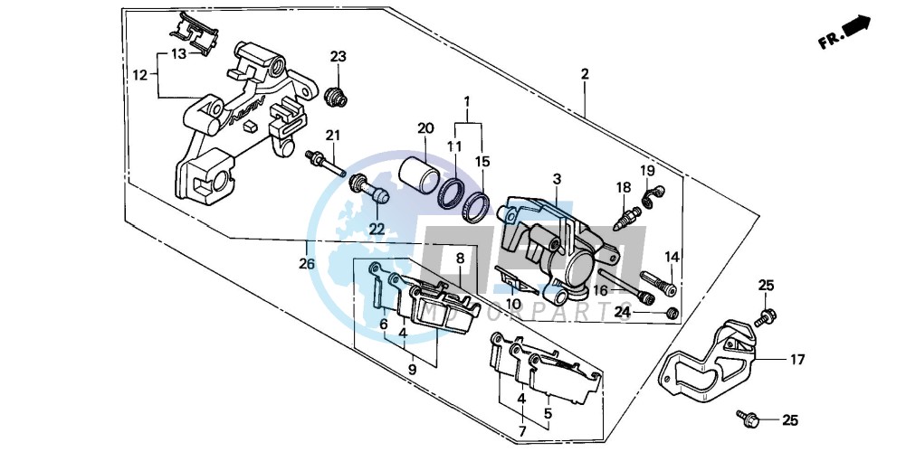 REAR BRAKE PANEL (CR80RN/RP/RR)