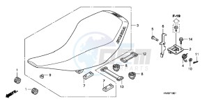 TRX400XC drawing SEAT (TRX400EX8/ X9/ XC/ XD)