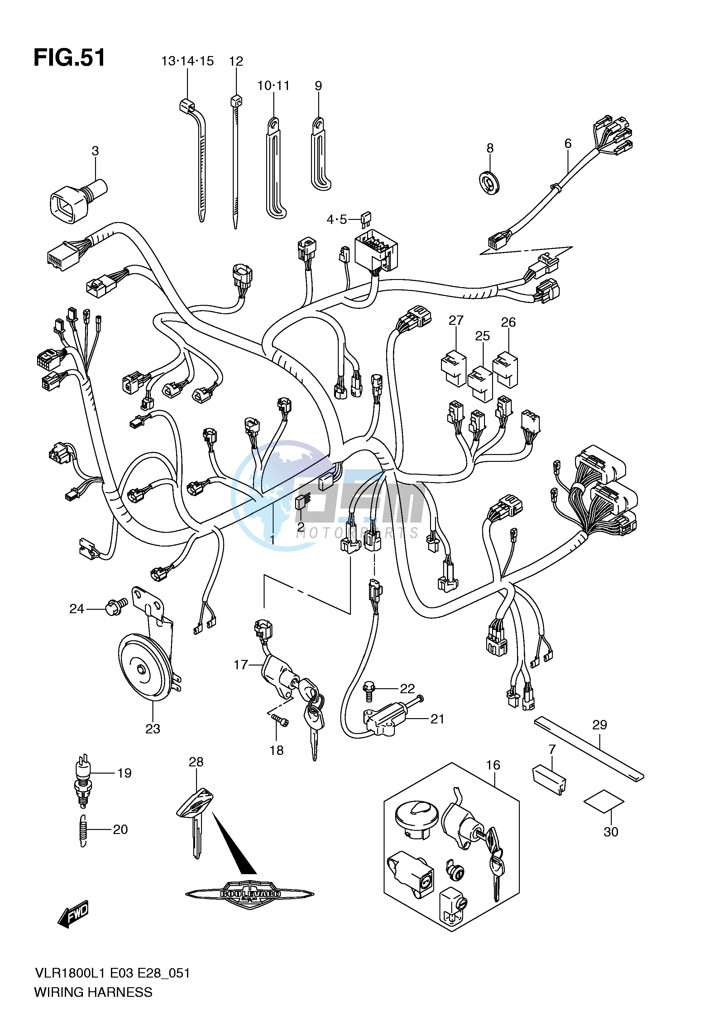 WIRING HARNESS (VLR1800L1 E28)