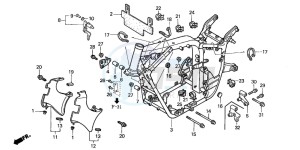 VT750C drawing FRAME BODY