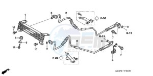 VFR800A9 France - (F / ABS CMF MME TWO) drawing OIL COOLER