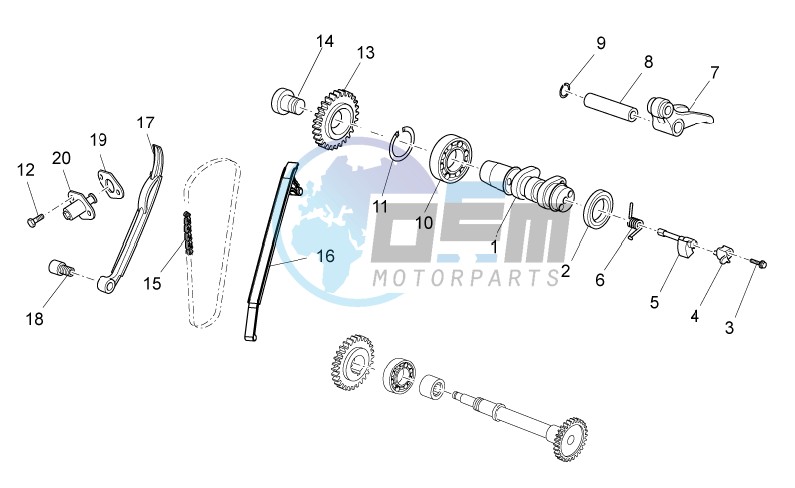 Rear cylinder timing system