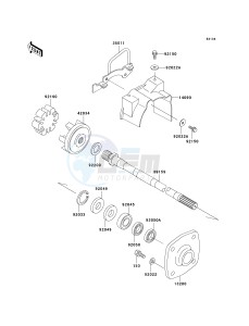 JT 1100 G[1100 STX D.I.] (G1 ) [1100 STX D.I.] drawing DRIVE SHAFT