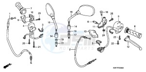 CBF125MB drawing HANDLE LEVER/ SWITCH/ CABLE