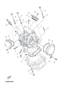 XT660ZA XT660Z ABS TENERE (2BE4 2BE4 2BE4) drawing CYLINDER HEAD